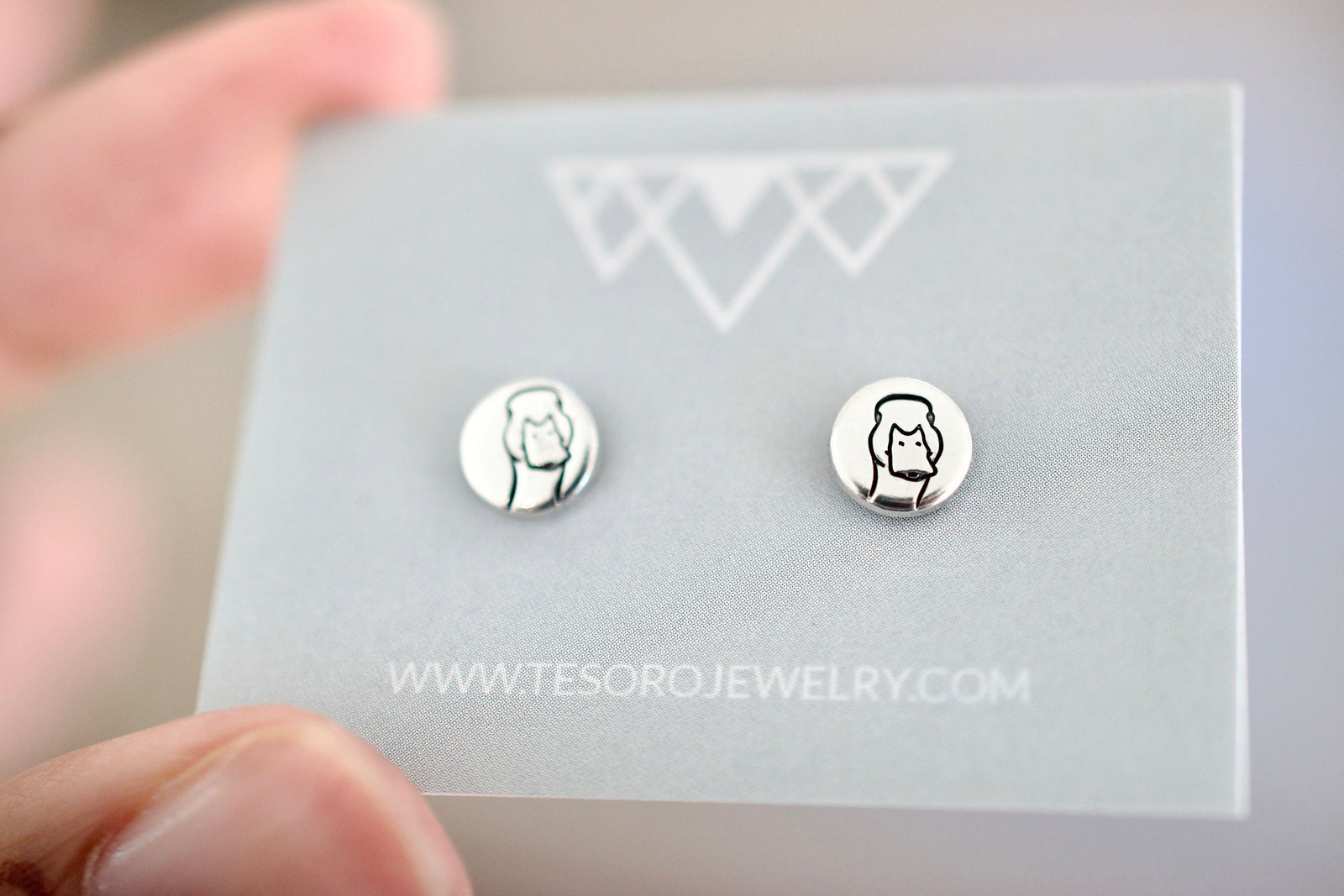 Duck Earrings - Sterling Stud Earrings - Animal Jewelry