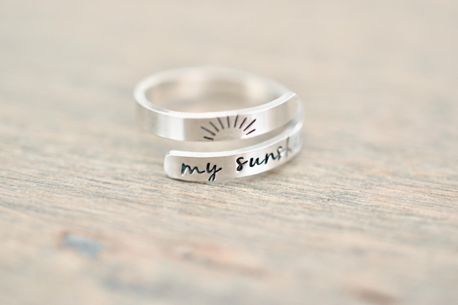 My Sunshine Wrap Ring - Sterling Silver Ring - Sunrise Ring