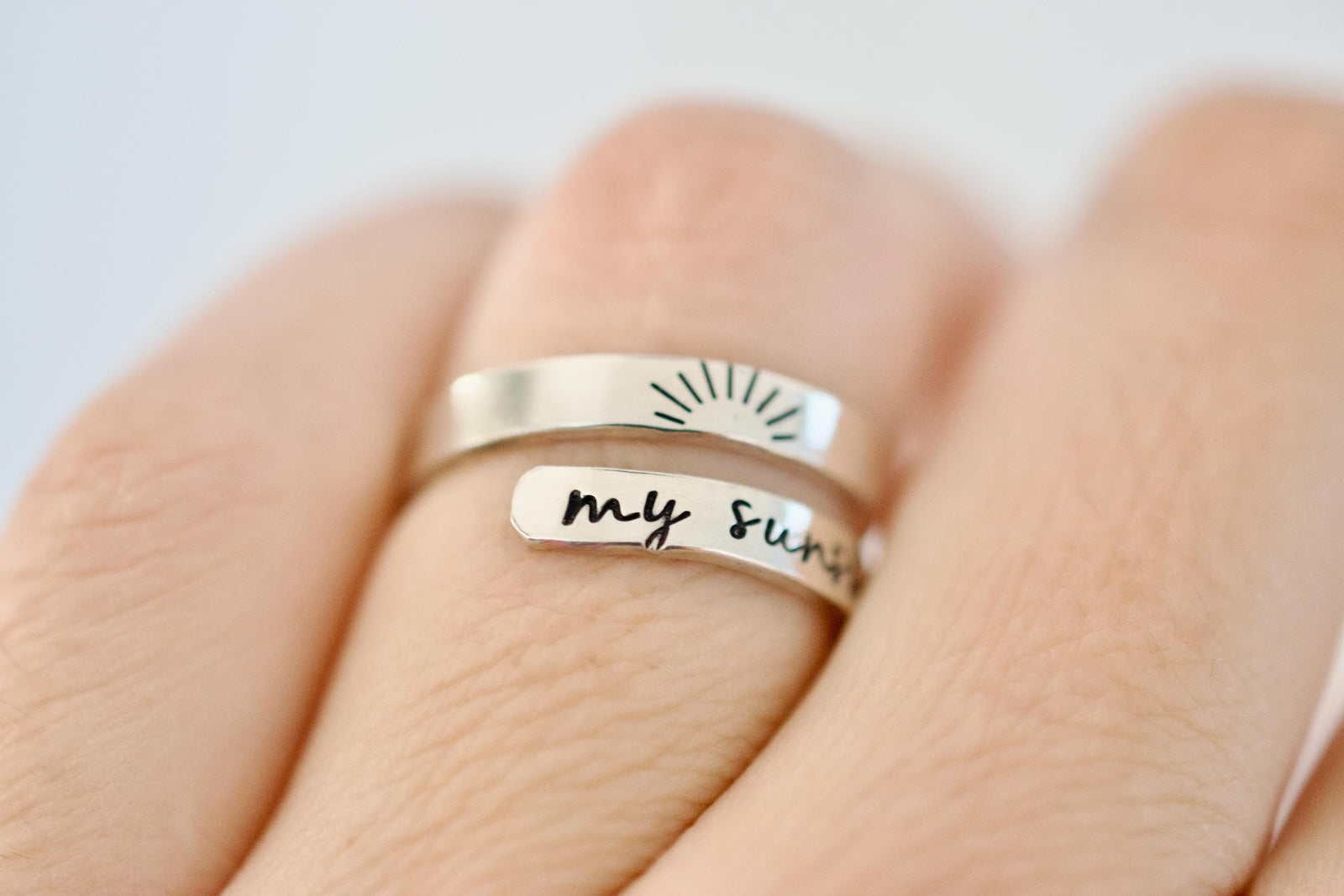 My Sunshine Wrap Ring - Sterling Silver Ring - Sunrise Ring