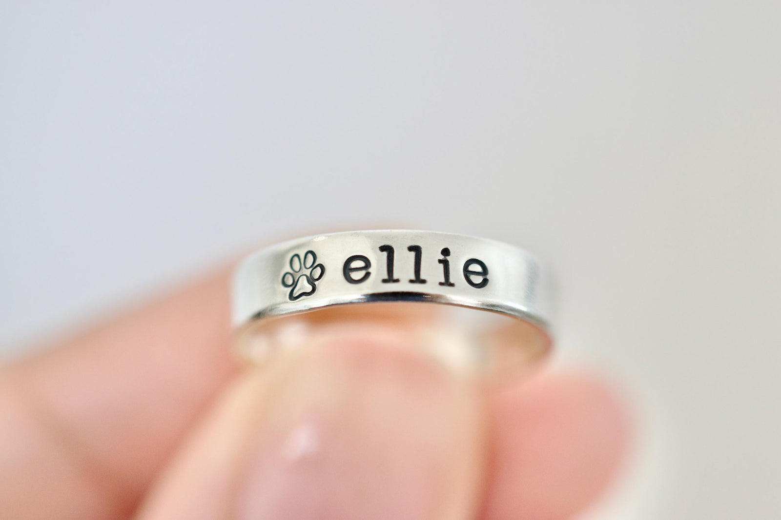 Pet Name Ring - Sterling Silver Ring - Gifts for Her