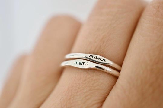 Mama Ring - Sterling Stacking Signet Ring