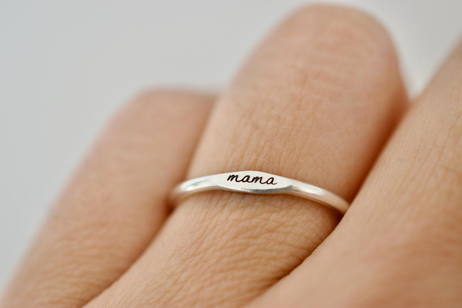 Mama Ring - Sterling Stacking Signet Ring