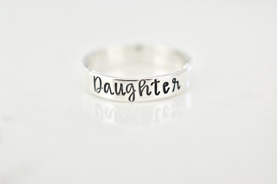 Daughter Ring - Grandma Mom Mother Sister Sterling Silver Ring