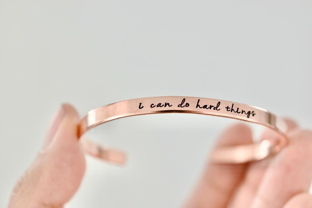 I can do hard things Bracelet - Motivational Jewelry for Women