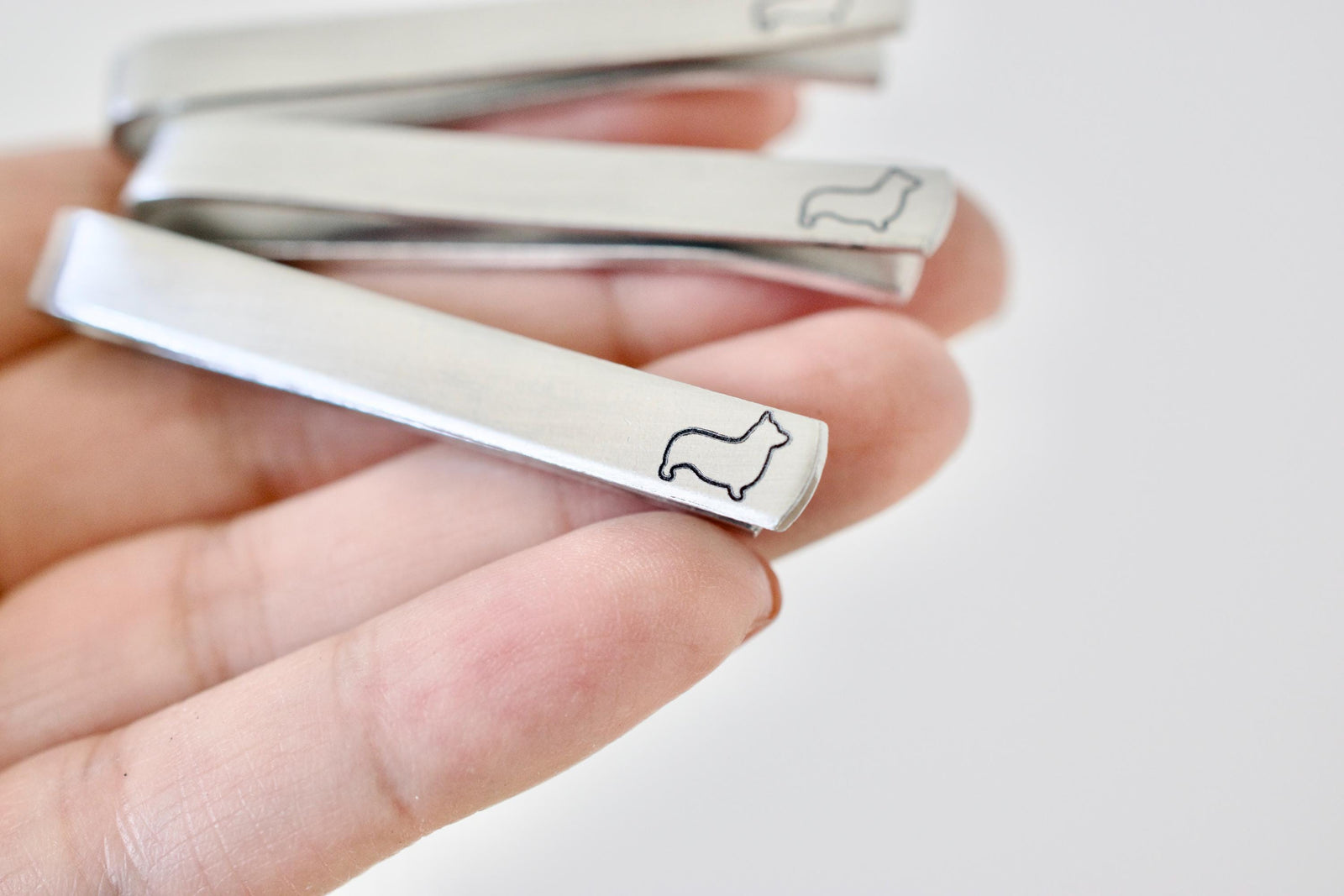 Custom Dog Outline Tie Clip, Personalized Pet Tie Bar