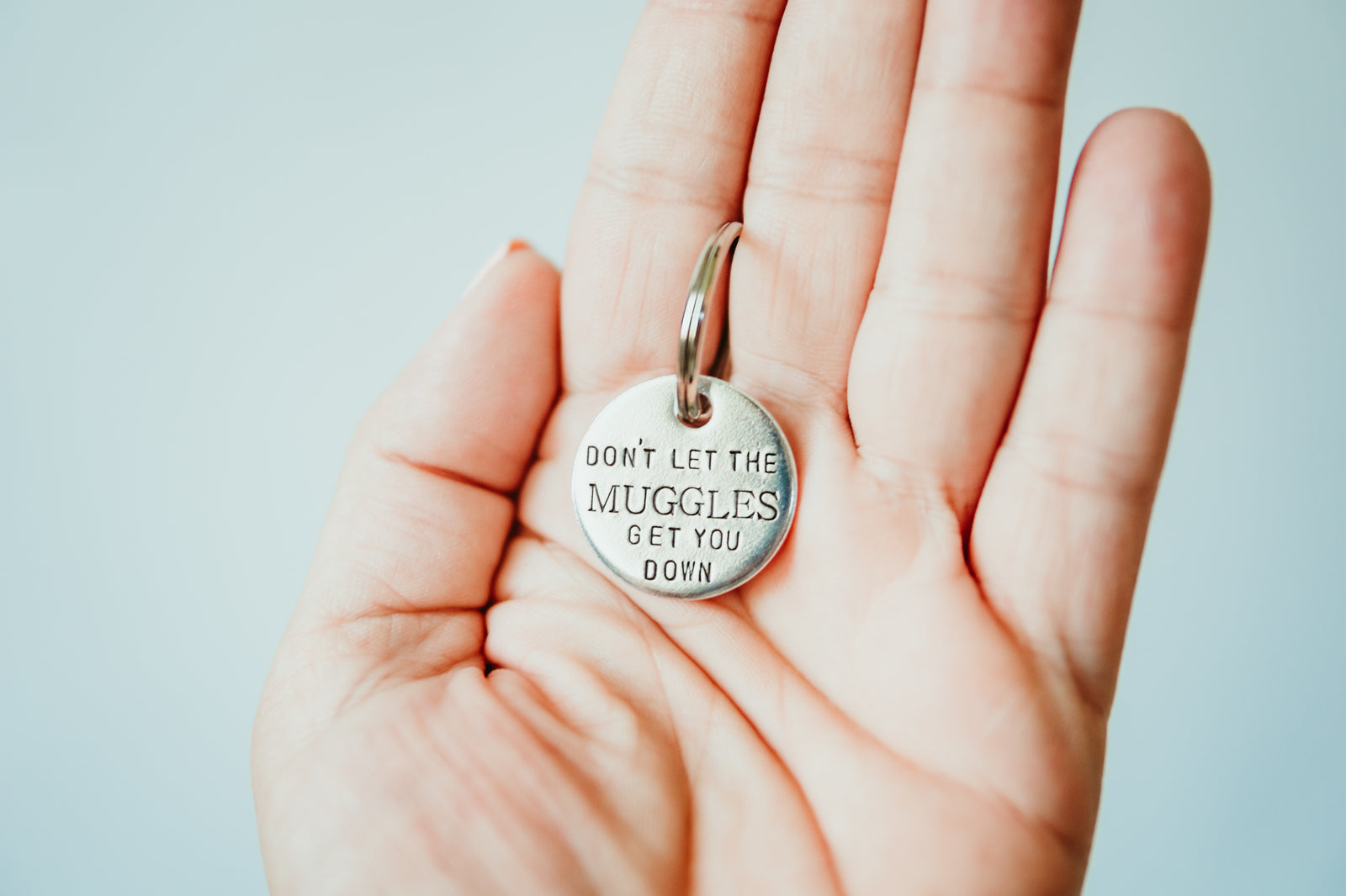 Muggles Keychain | Harry Potter Keychain, on hand