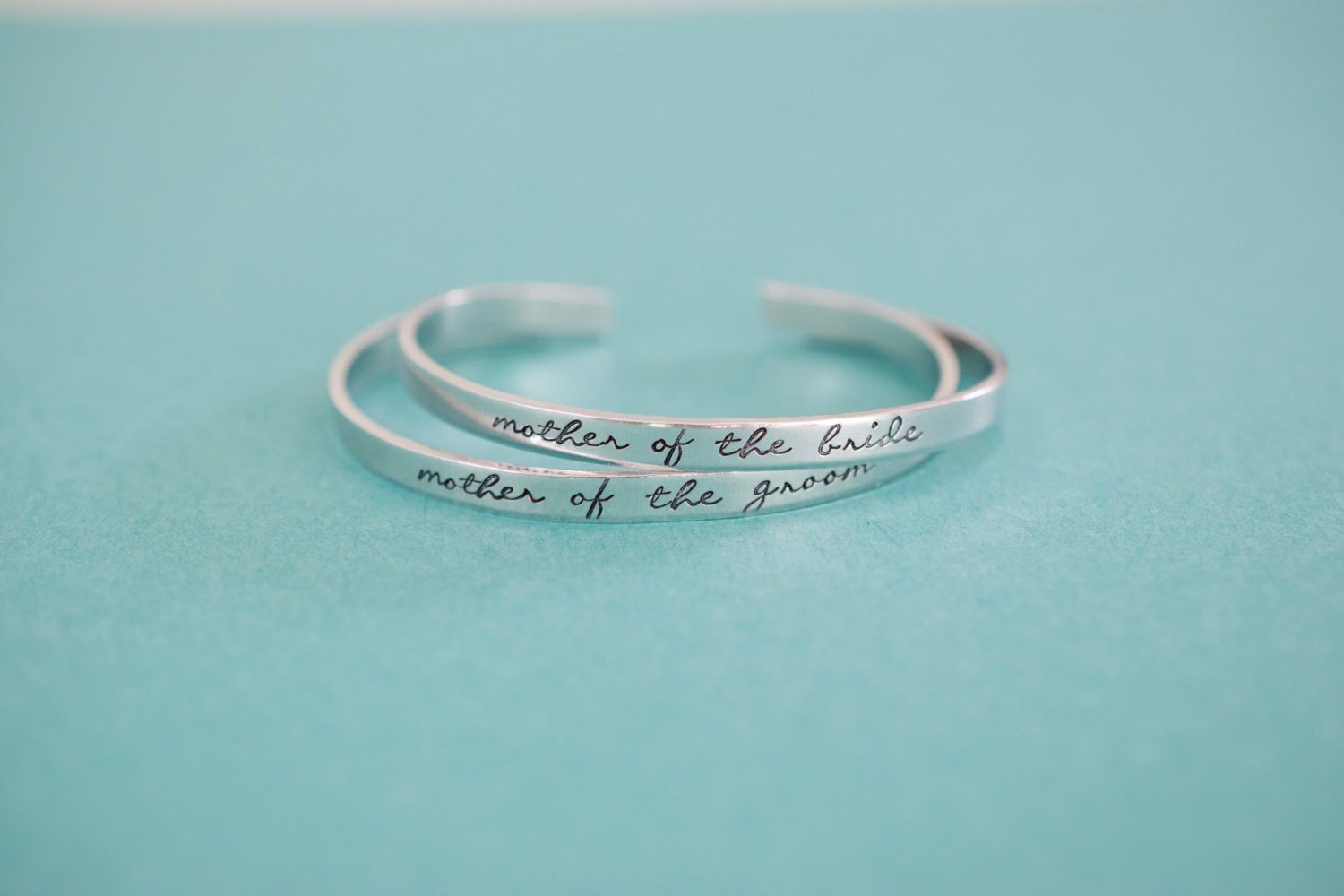 Mother of the Bride Mother of the Groom Cuff Bracelet Set