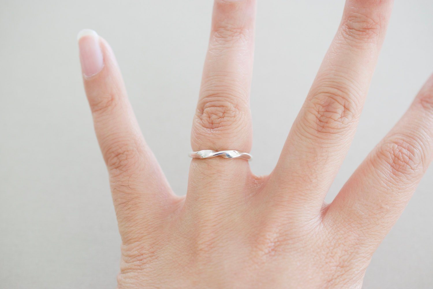 Simple Twisted Sterling Silver Ring