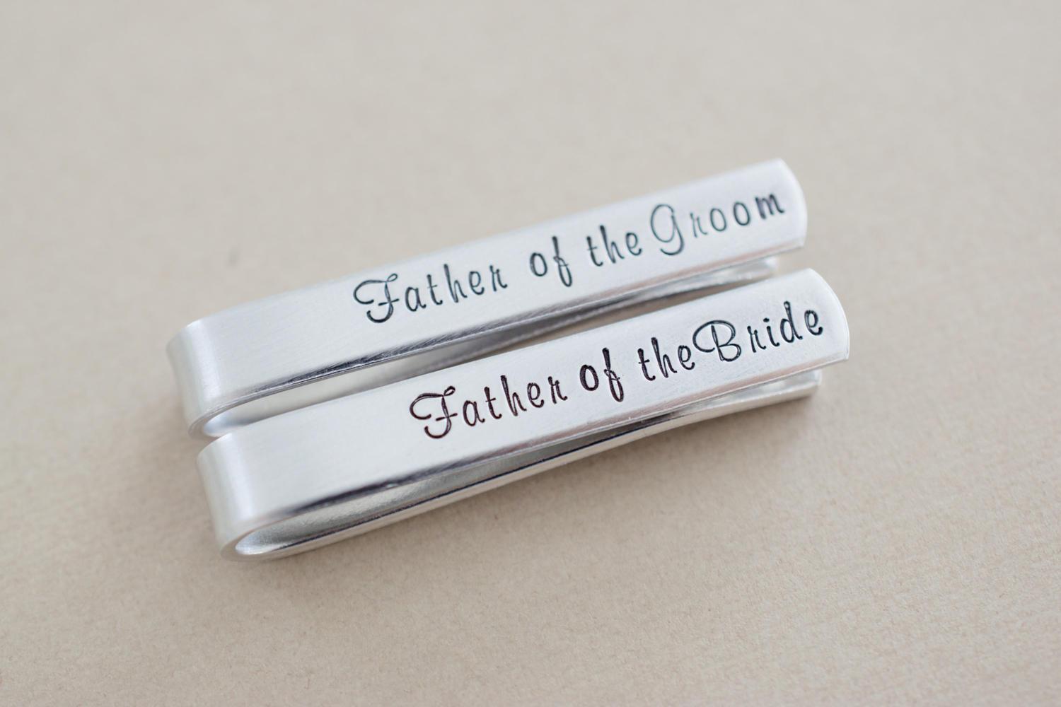 Tie Bar Wedding Set, view from above