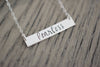 Fearless Bar Necklace, close up