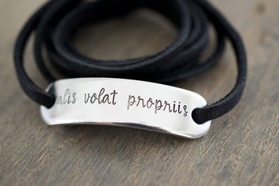 Alis Volat Propriis Bracelet | She Flies with Her Own Wings Bracelet, view from above