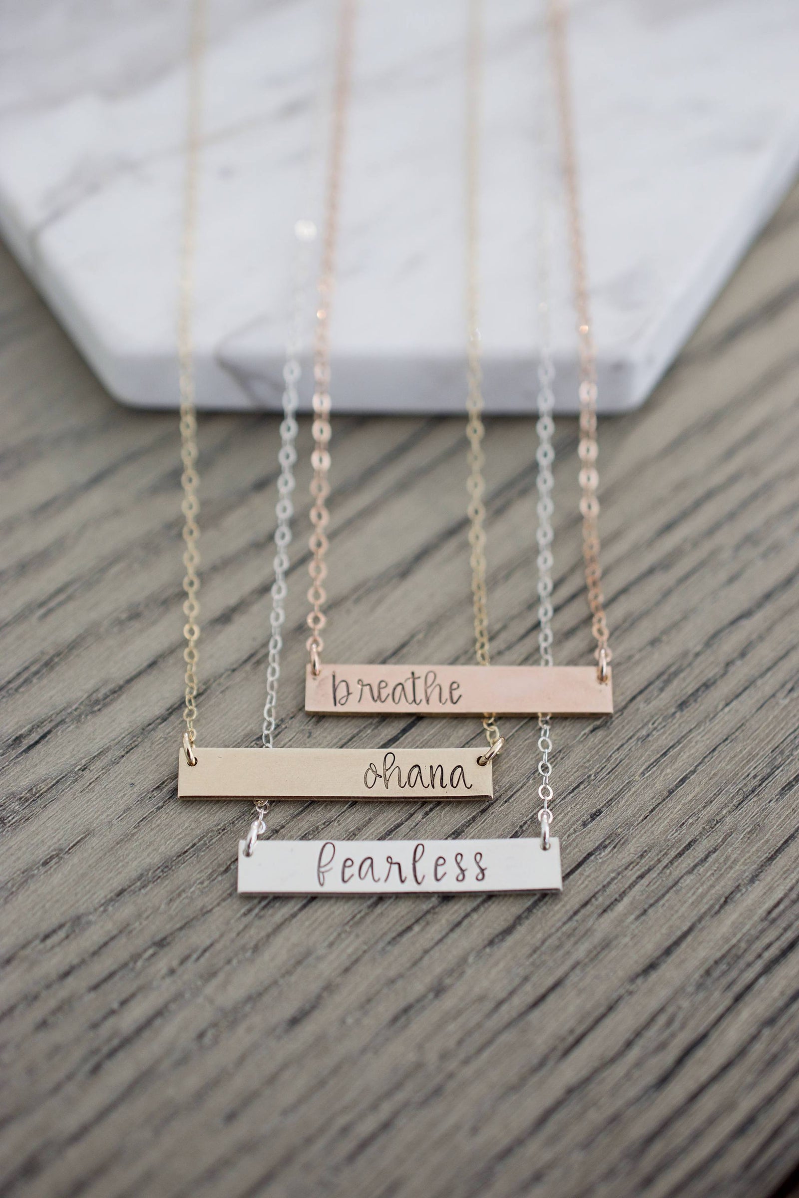 Personalized Bar Necklace - Tesoro Jewelry