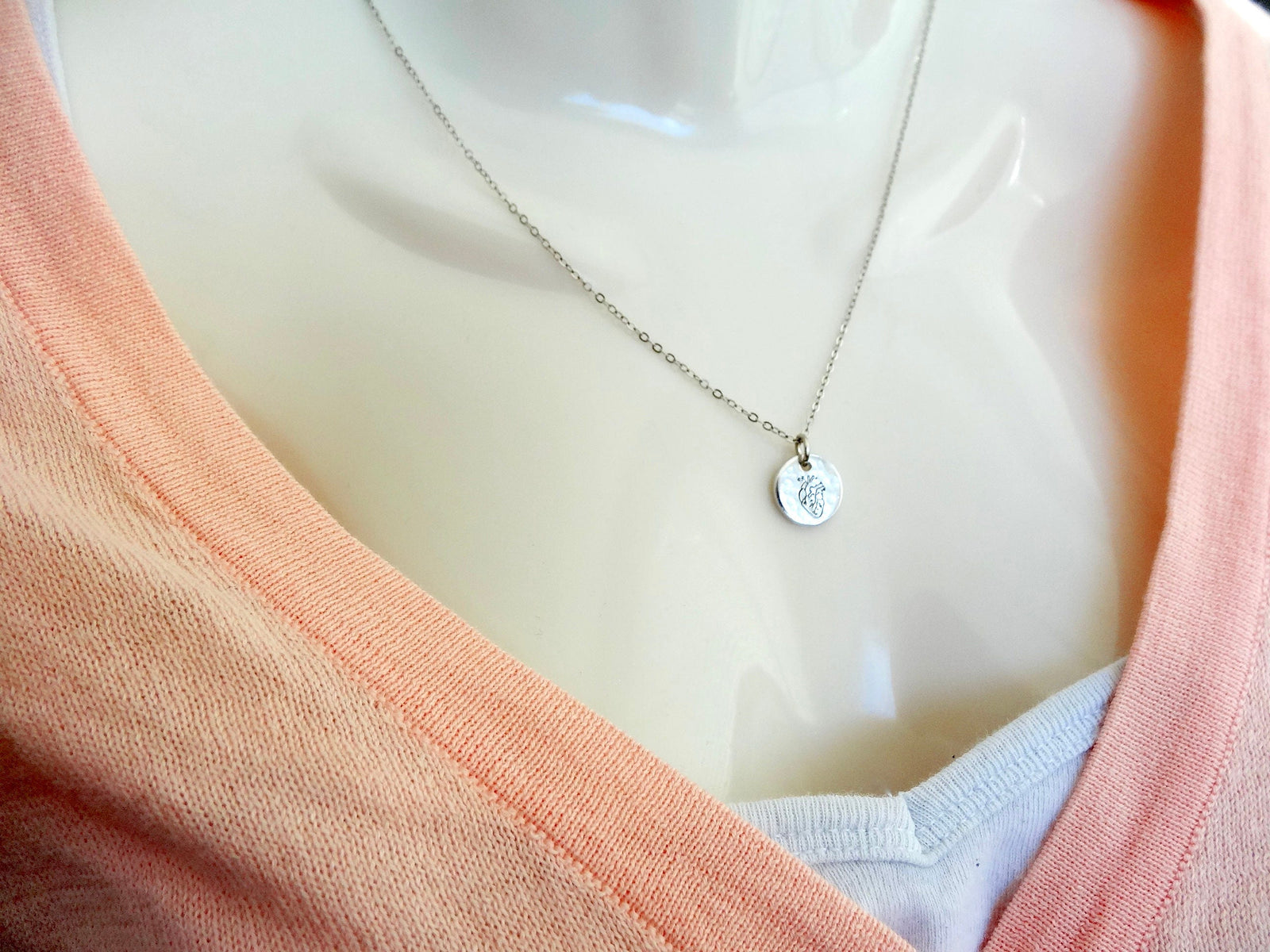 Violet Necklace - Birth Month Flower Jewelry - February Jewelry