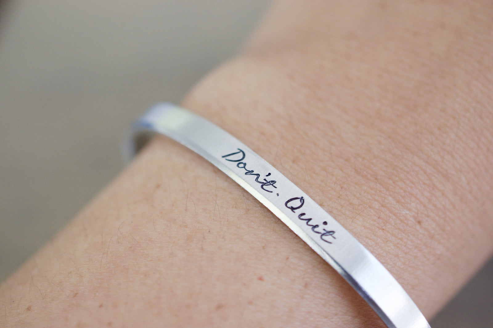 Don't Quit Bracelet | Cuff Bracelet, On Wrist