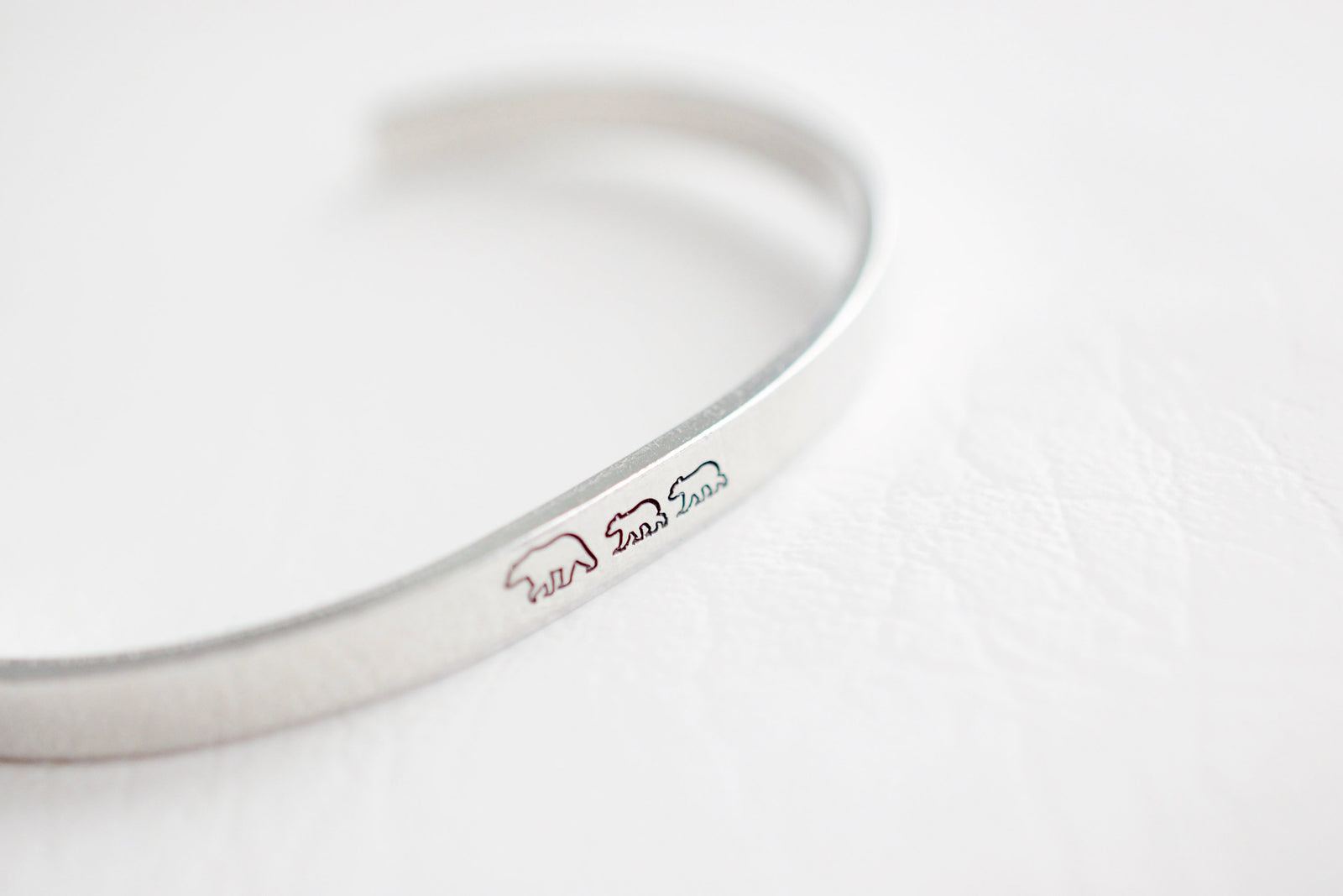 Mama Bear Bracelet, side view