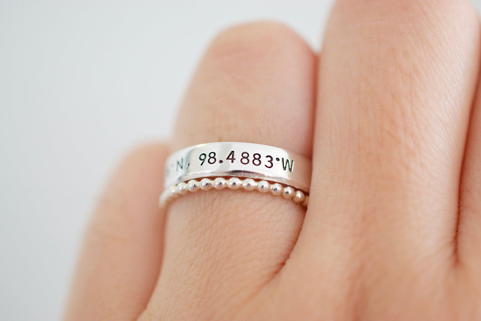 Custom Name Ring - Sterling Silver Ring - Couples Ring