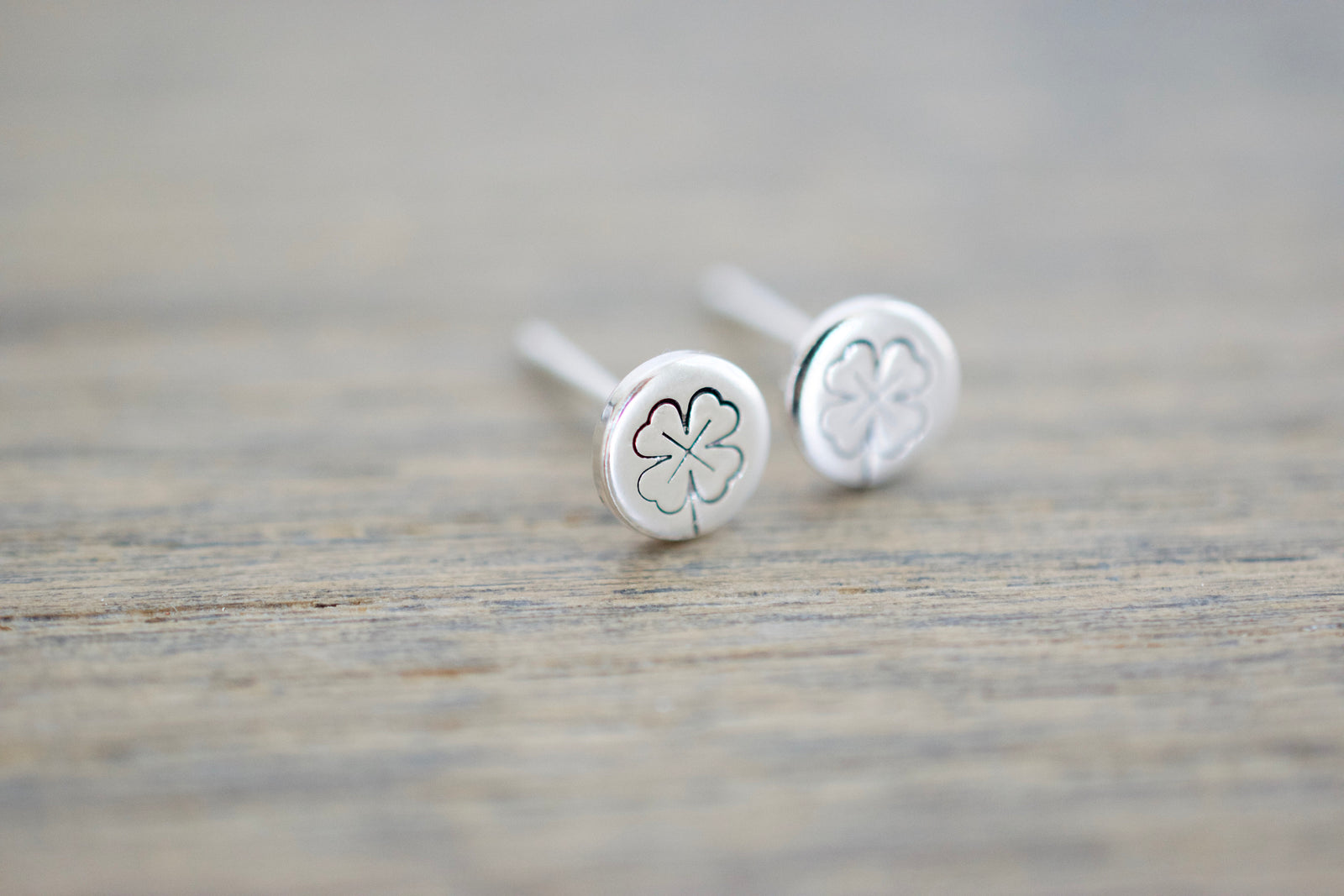 Shamrock Earrings - Sterling Earrings - Gift for her
