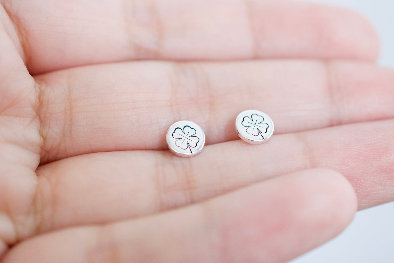 Shamrock Earrings - Sterling Earrings - Gift for her