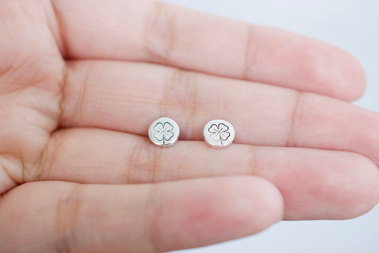 Shamrock Earrings - Sterling Earrings - Gift for her