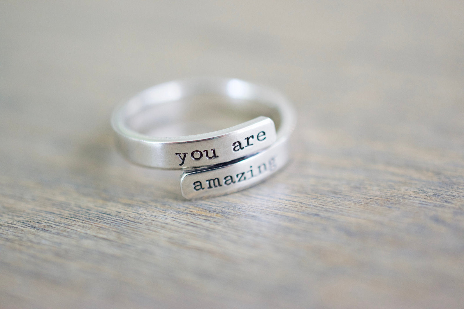 You are Amazing Ring - Sterling Silver Wrap Ring - Mom Jewelry