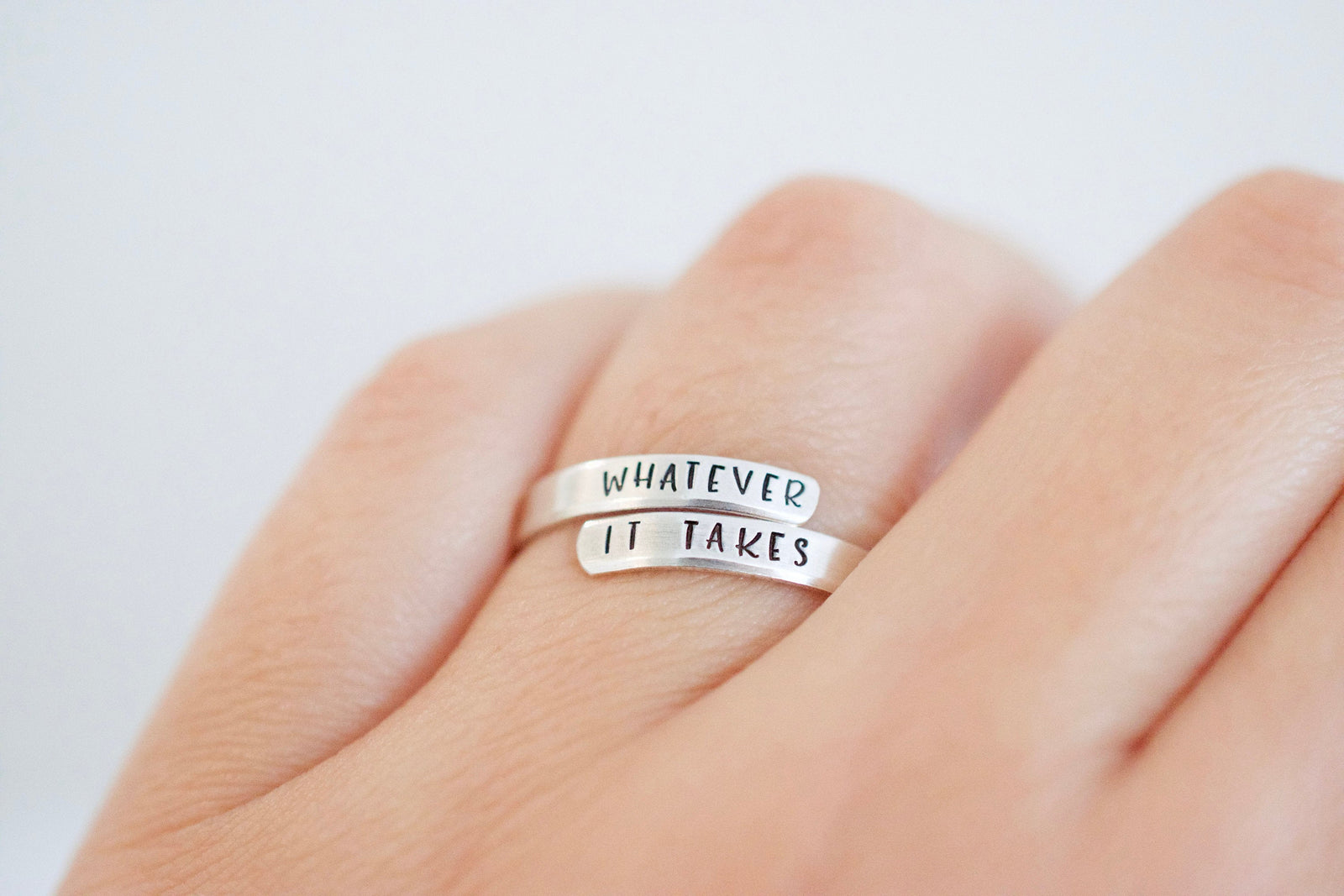 Whatever It Takes Ring - Sterling Silver Wrap Ring - Gift for Her