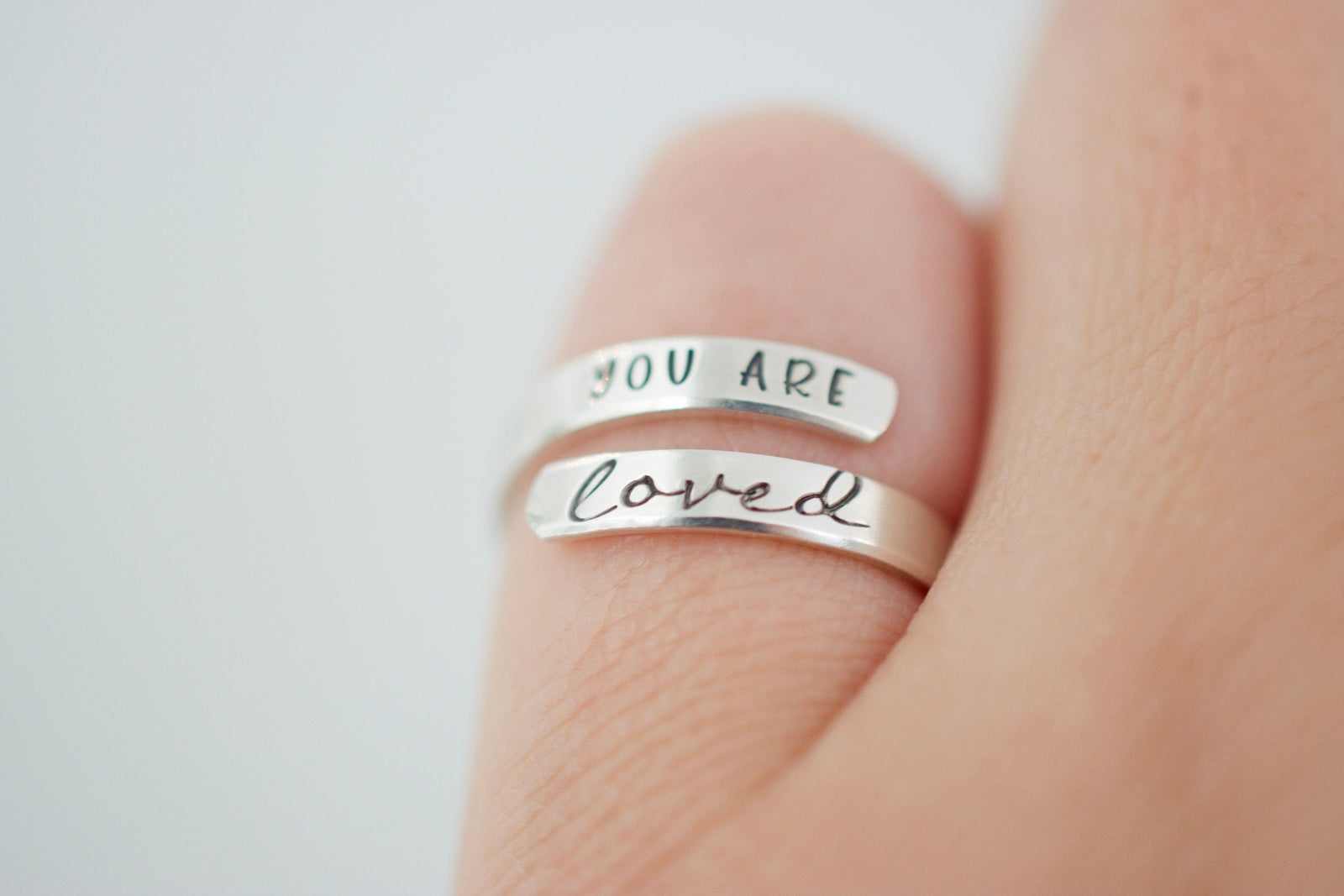 You are loved Wrap Ring - Sterling Silver Ring - Friend Jewelry