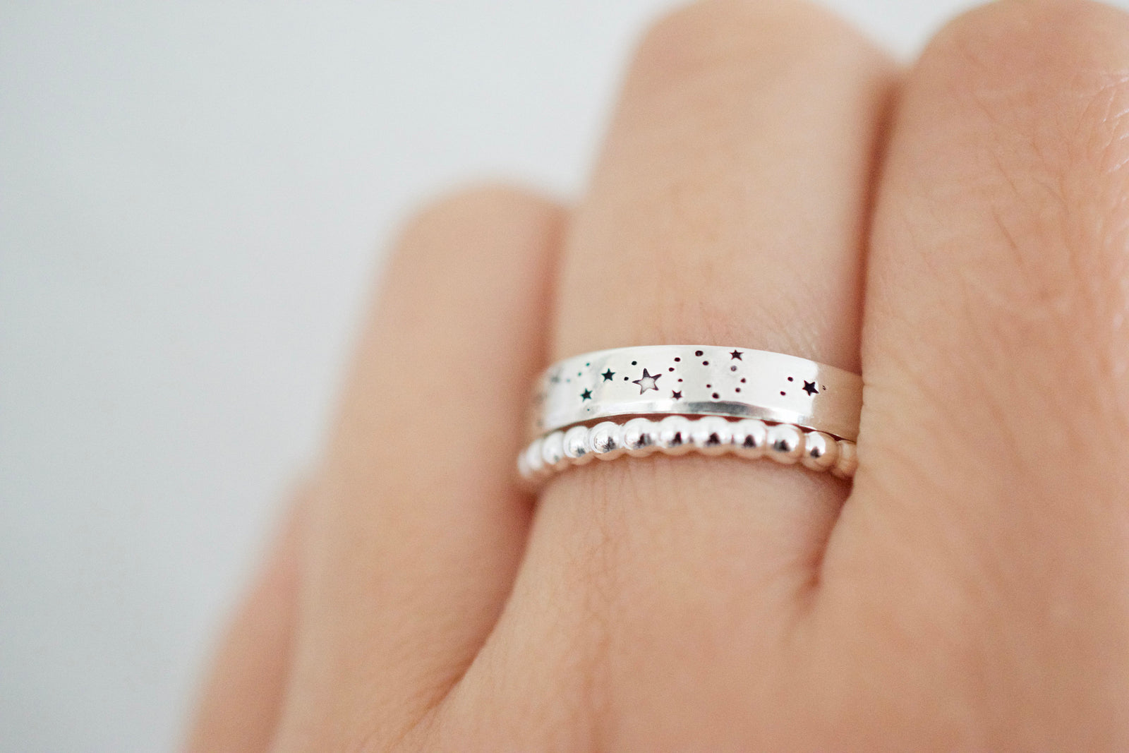 Stars Ring - Sterling Silver Ring - Stars and Moon Ring - Gifts for Her