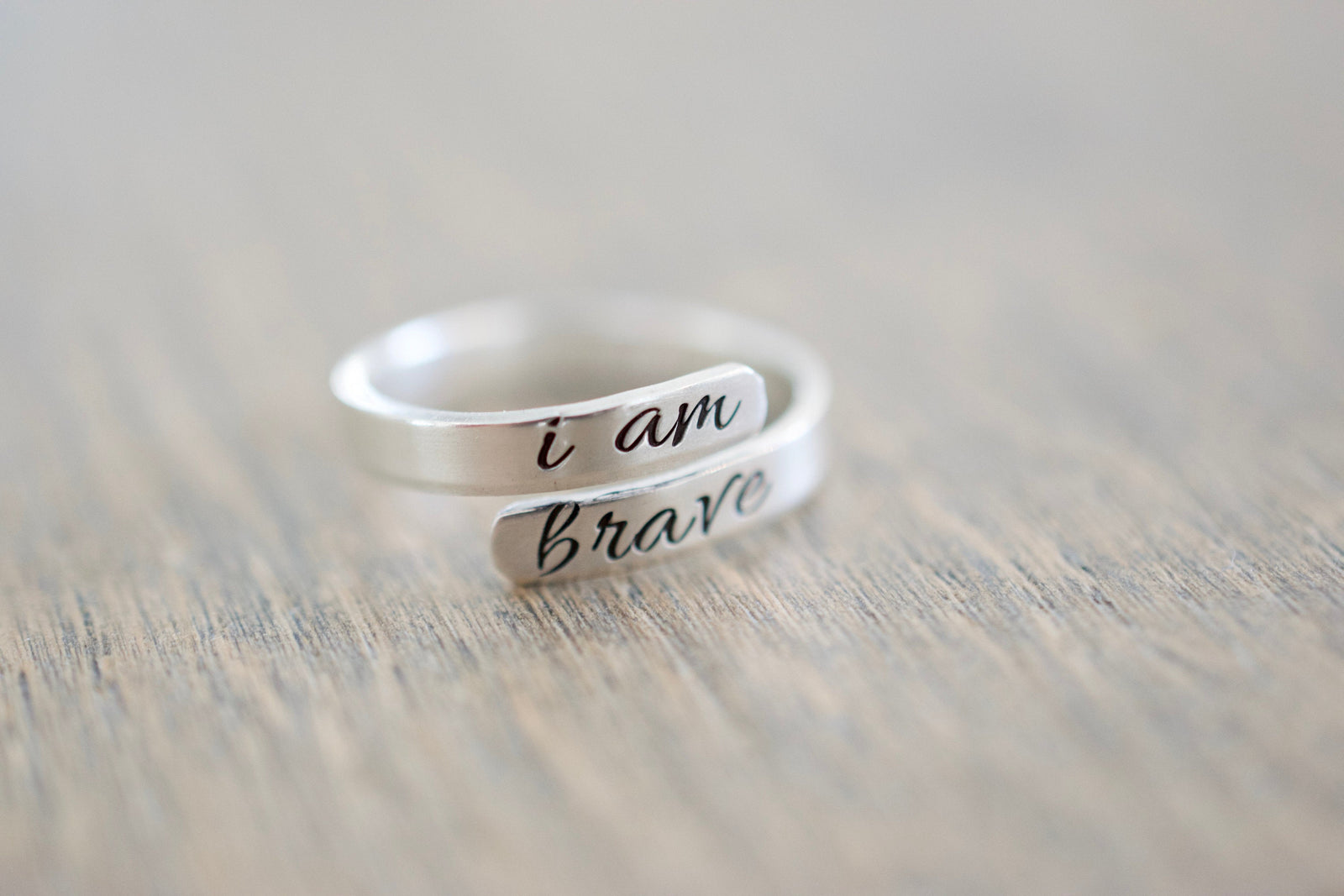 I am Brave Wrap Ring - Sterling Silver Ring
