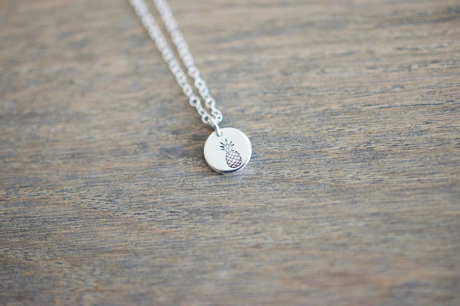 Pineapple Necklace - Jewelry for Mom - Sterling Necklace