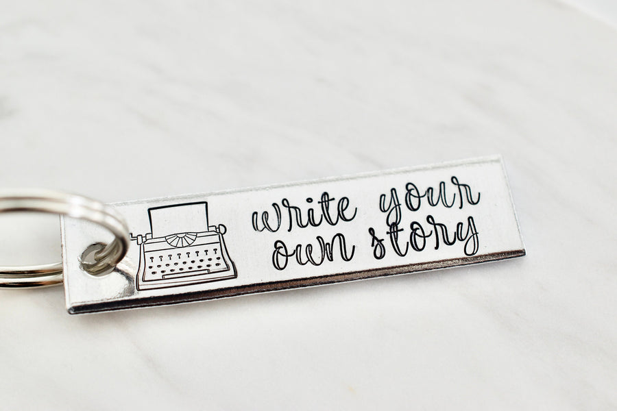 Write your own story Keychain - GIft for Her