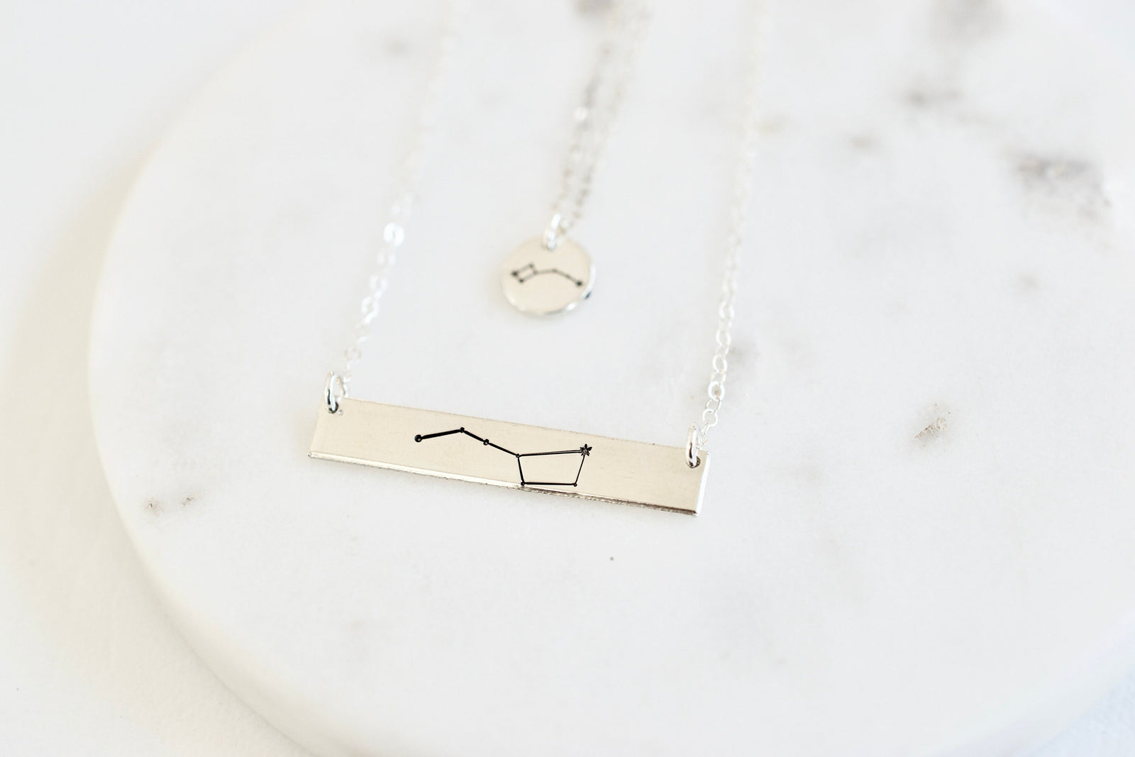 Big Dipper Little Dipper Necklace Set - Sterling Silver, 14kt Gold Filled, 14kt Rose Gold Filled