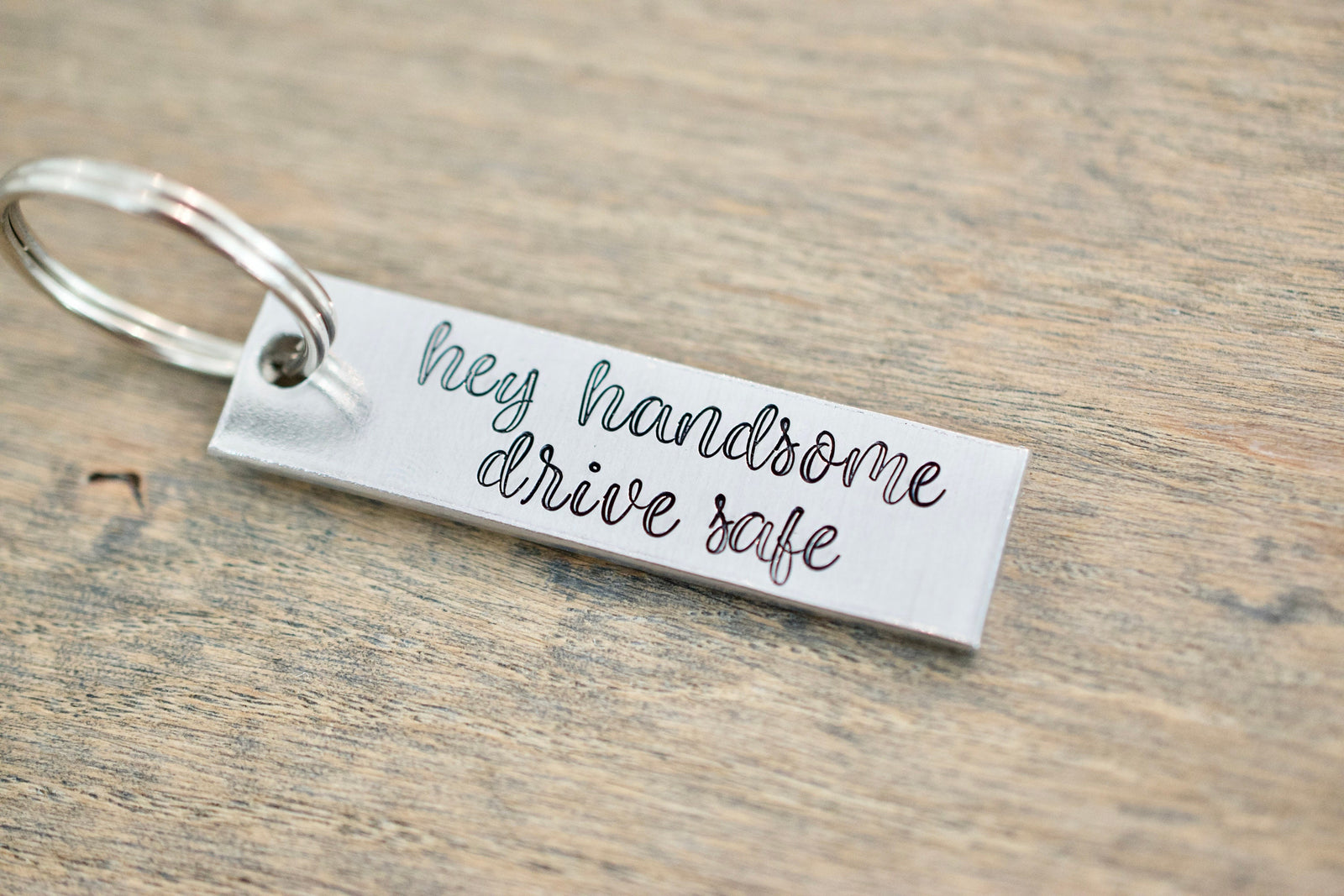 Hey Handsome Keychain - Hey Beautiful Keychain - Set of His and Hers Keychains