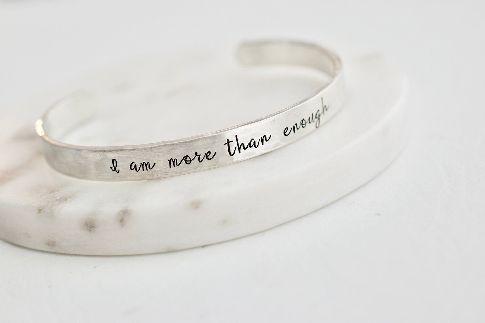 I am more than enough Cuff Bracelet - Bracelet for Women - 1/4 inch