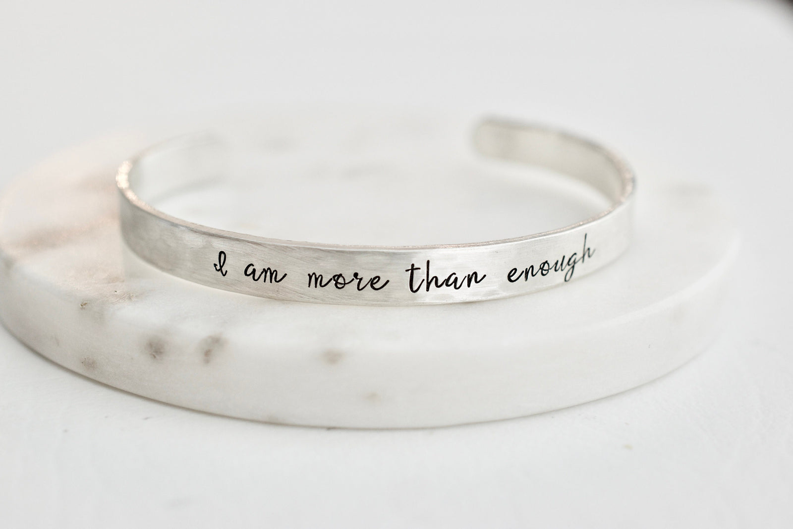 I am more than enough Cuff Bracelet - Bracelet for Women - 1/4 inch