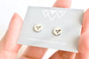 Heart Earrings - Sterling Stud Earrings - Love Jewelry
