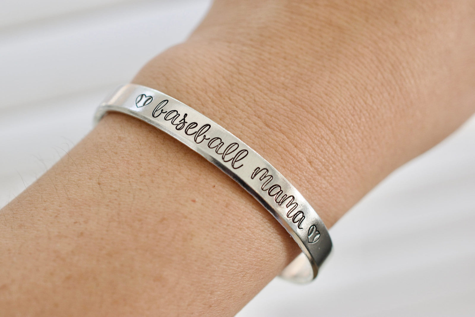 Baseball Mama Bracelet - Sports Jewelry - Bracelet for Women - Gift for Mom - 1/4 inch