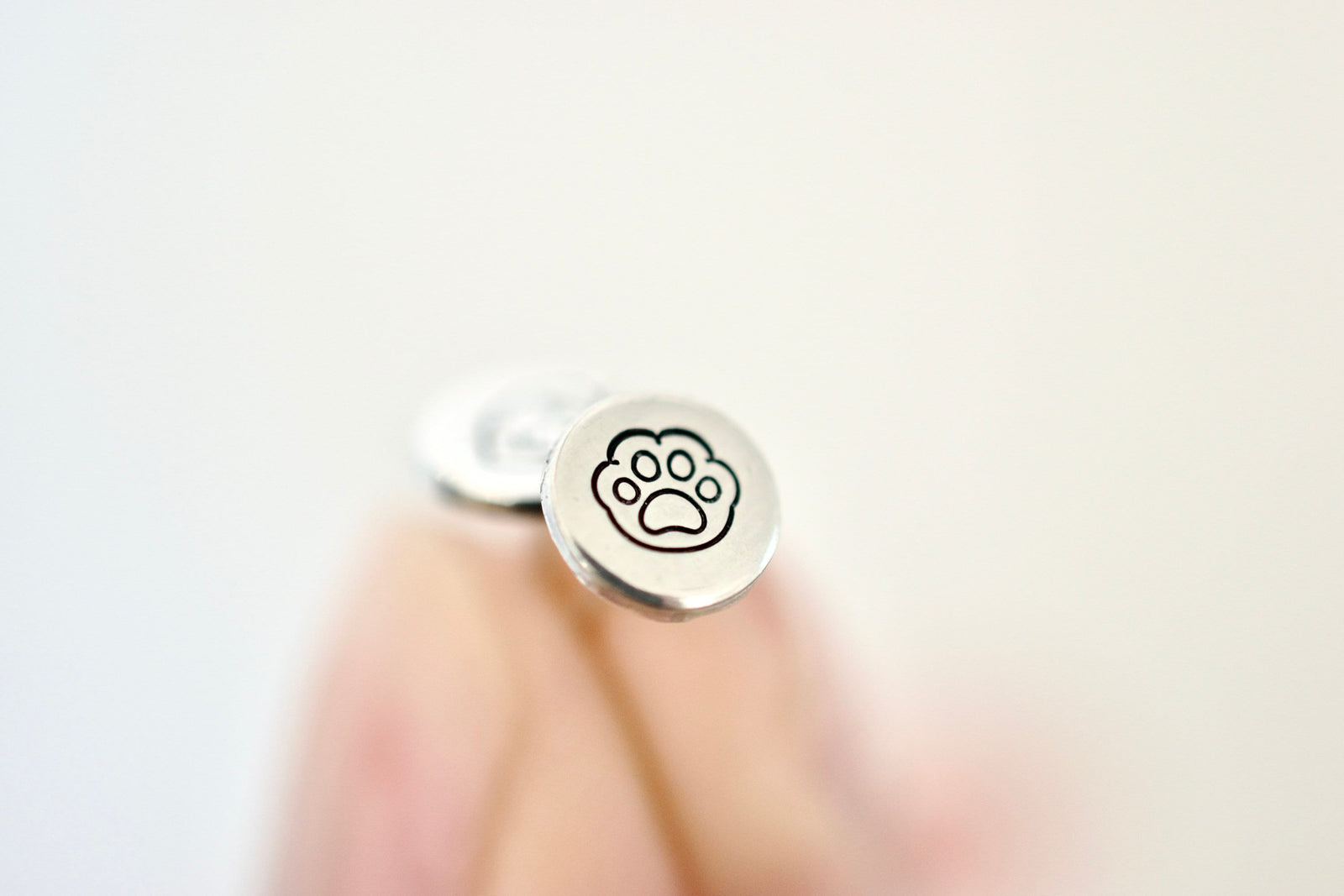Paw Print Earrings - Sterling Animal Stud Earrings