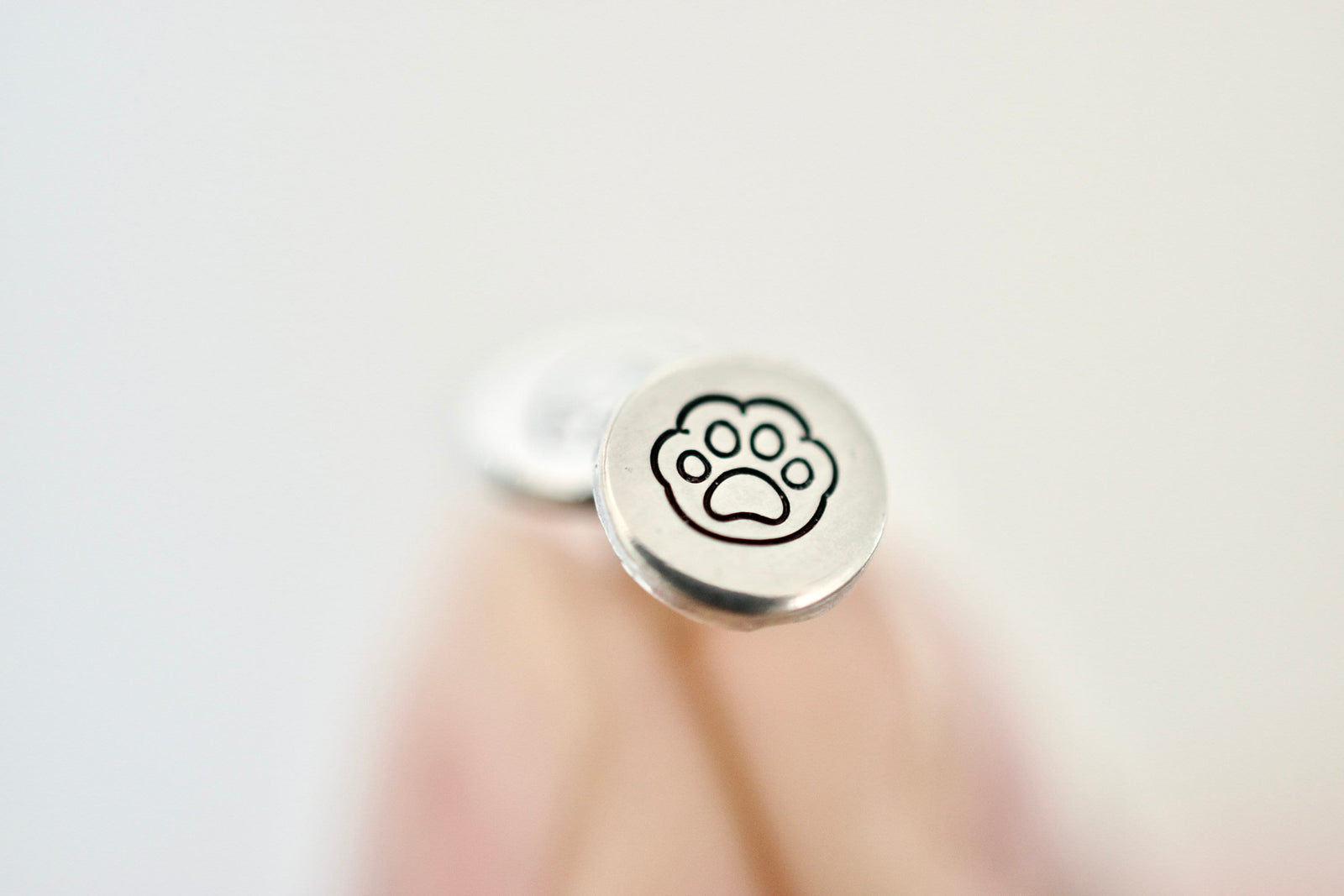 Paw Print Earrings - Sterling Animal Stud Earrings