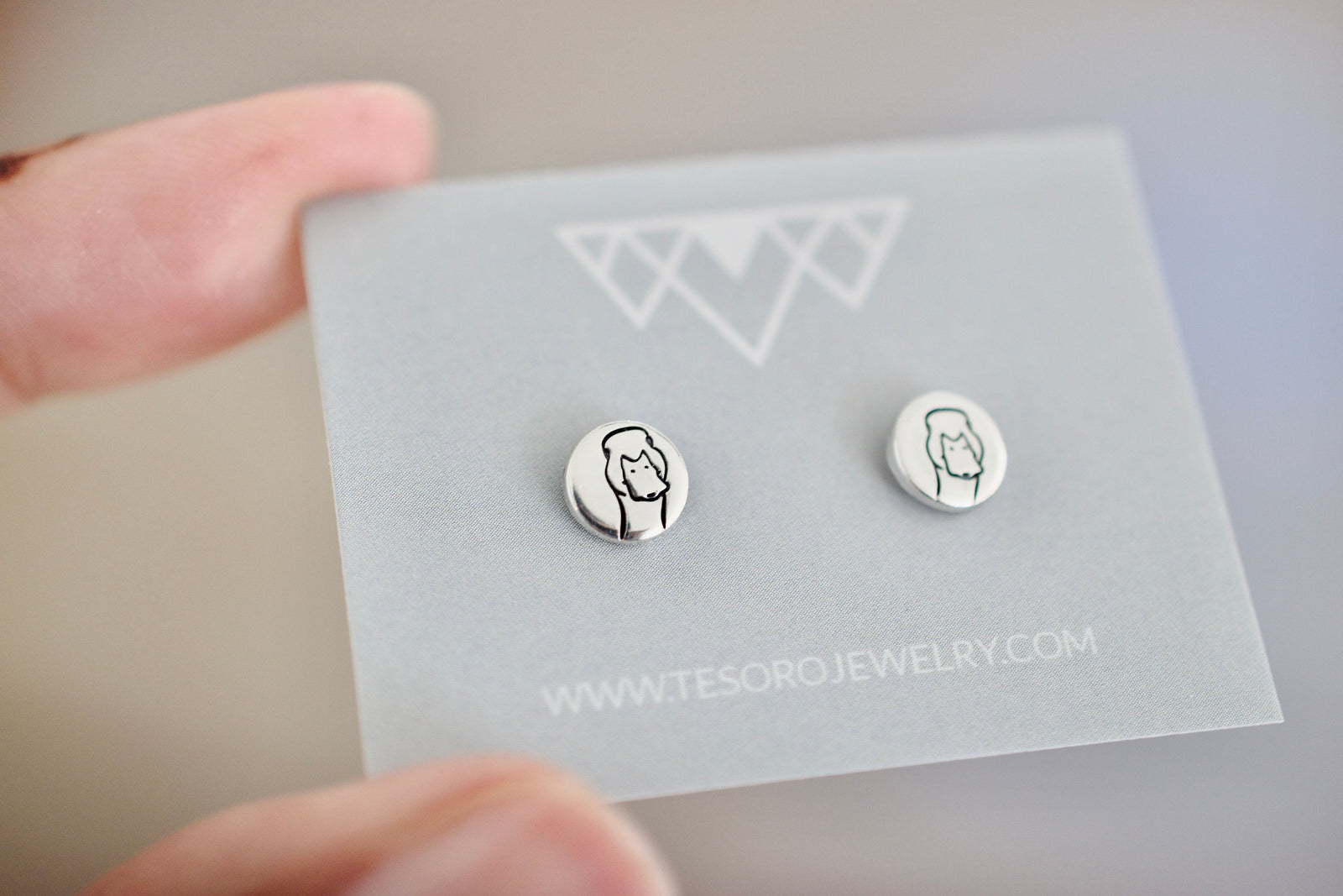 Duck Earrings - Sterling Stud Earrings - Animal Jewelry