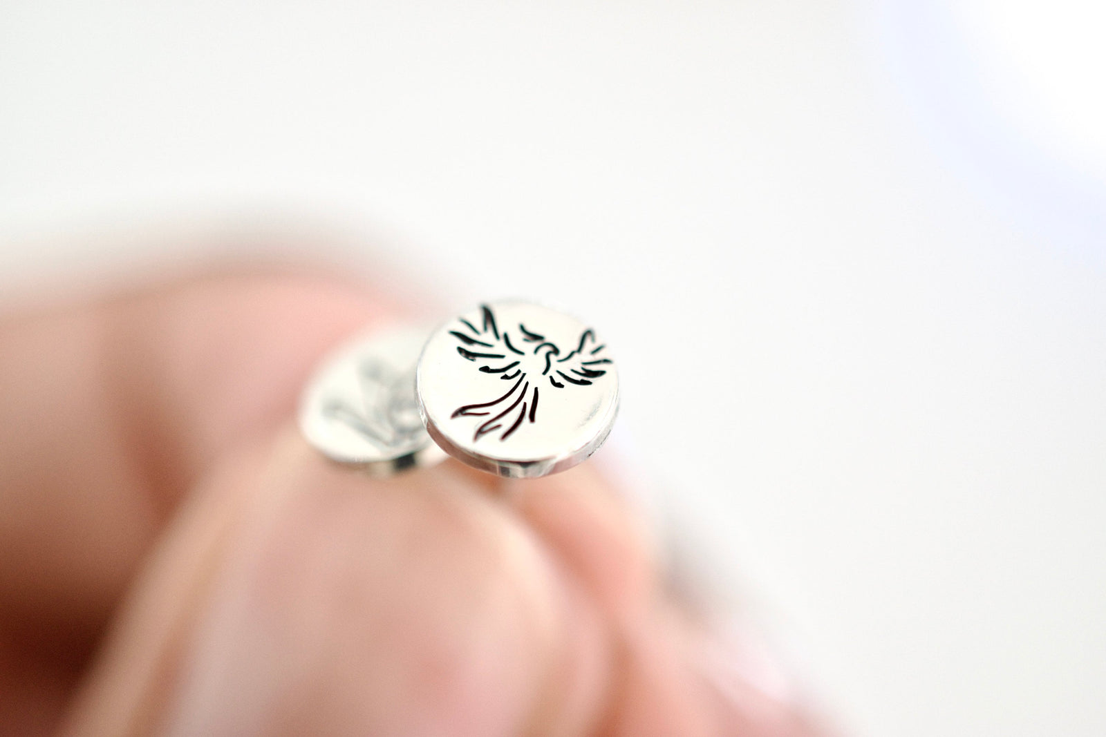 Phoenix Earrings - Sterling Animal Stud Earrings