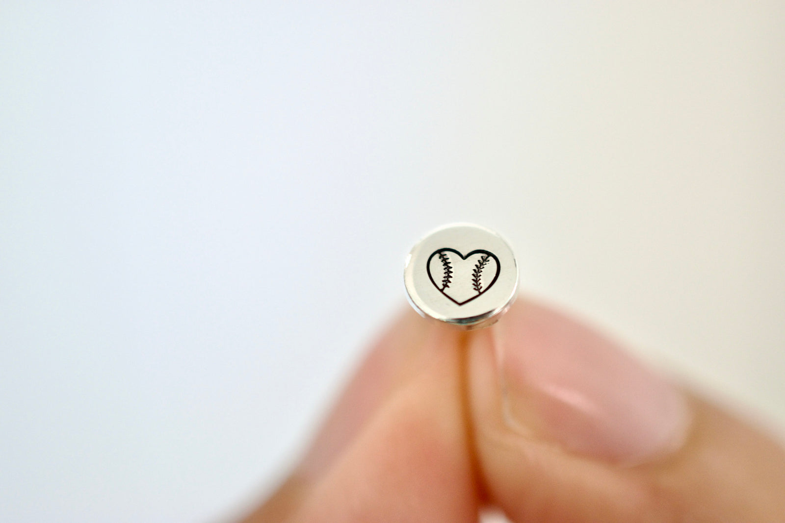 Baseball Love Earrings - Sterling Stud Earrings