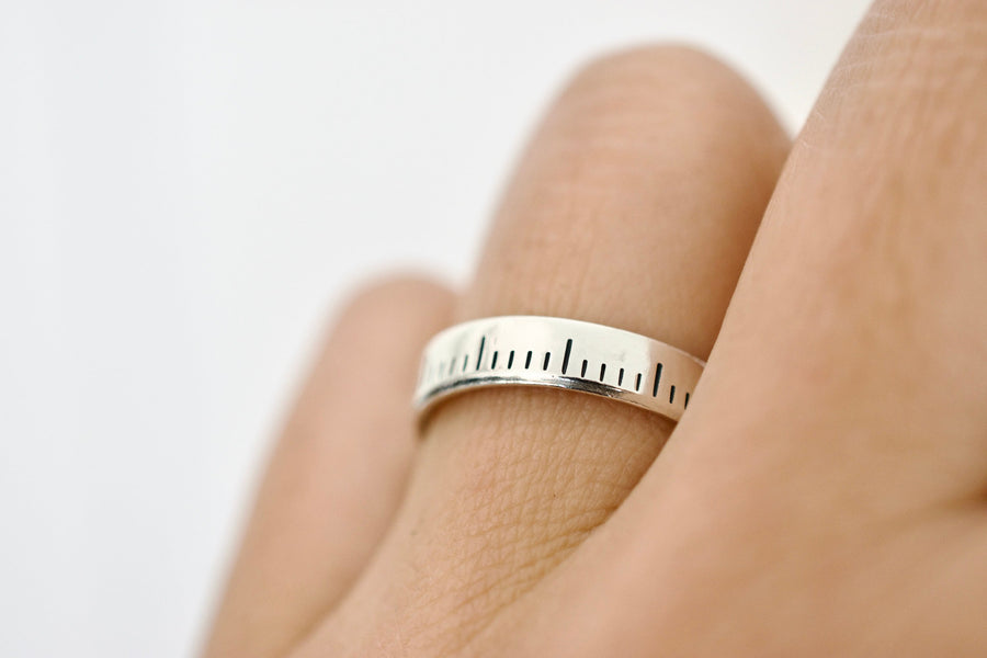 Ruler Ring - Sterling Silver Ring - Gifts for Her