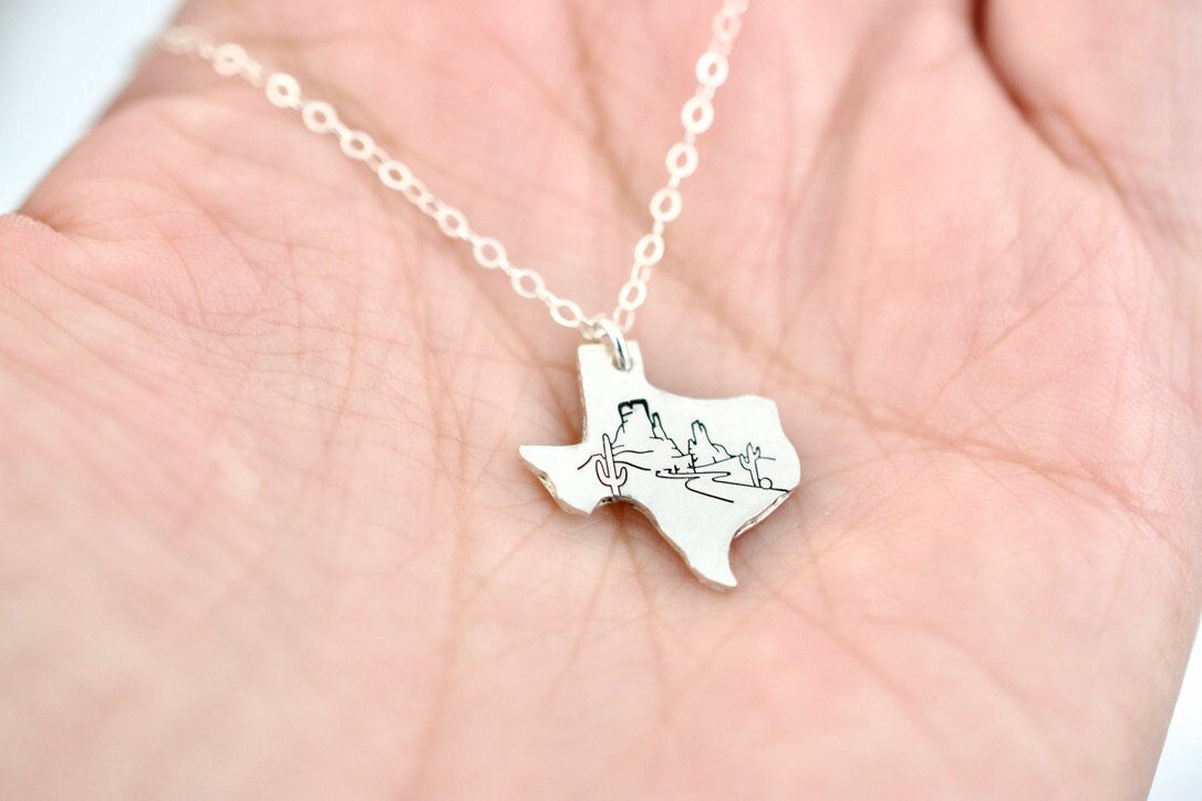 Texas Necklace - Sterling Texas Charm