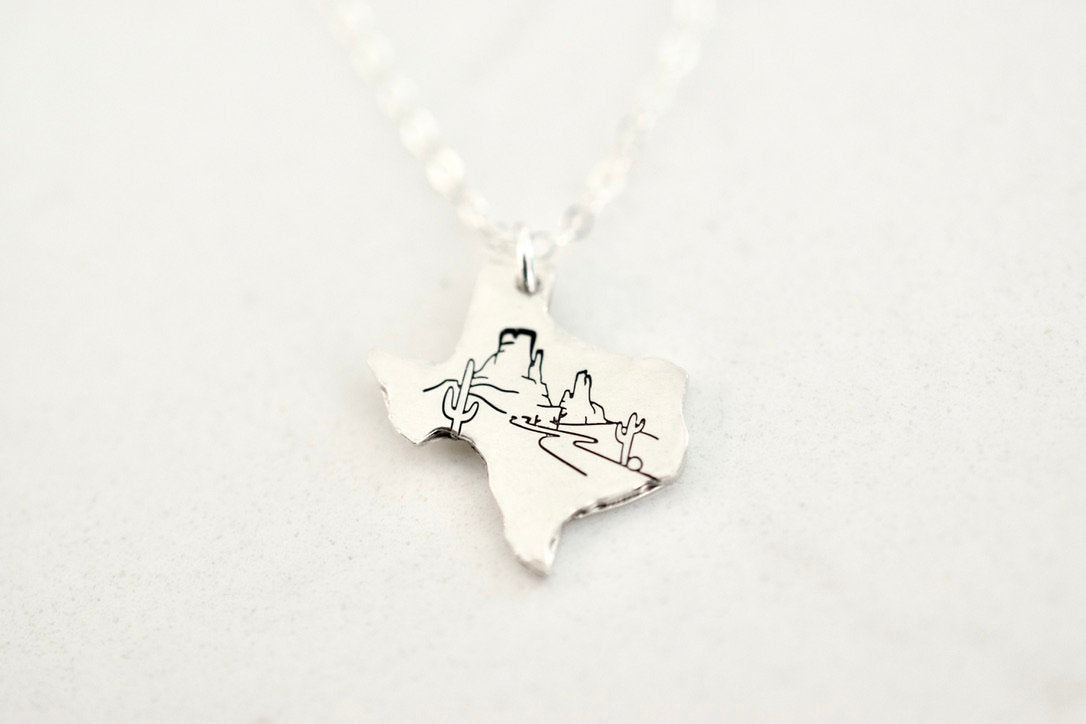 Texas Necklace - Sterling Texas Charm