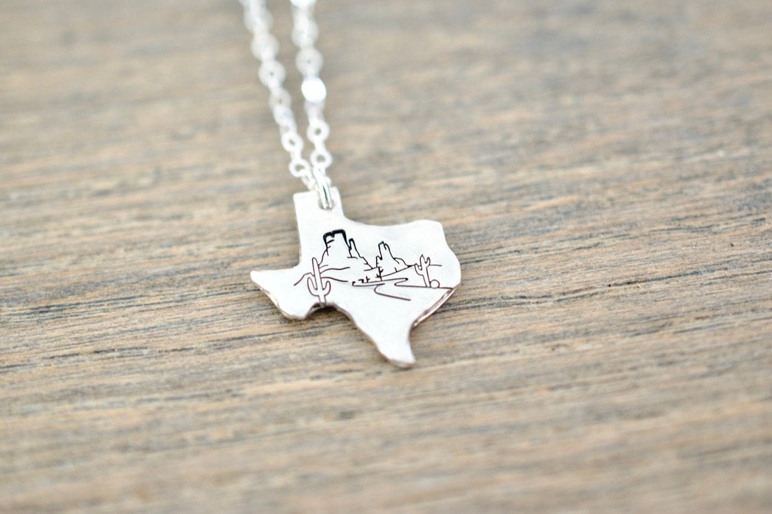 Texas Necklace - Sterling Texas Charm