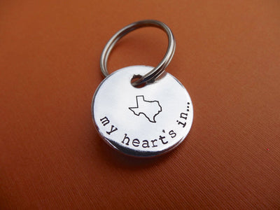 My Heart's In Texas Keychain