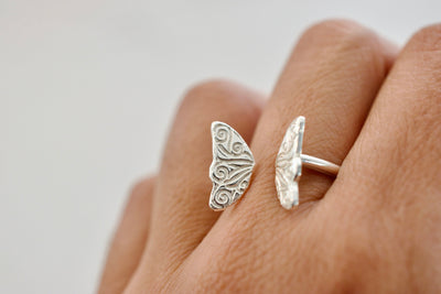 Butterfly Wing Ring - Sterling Silver Ring