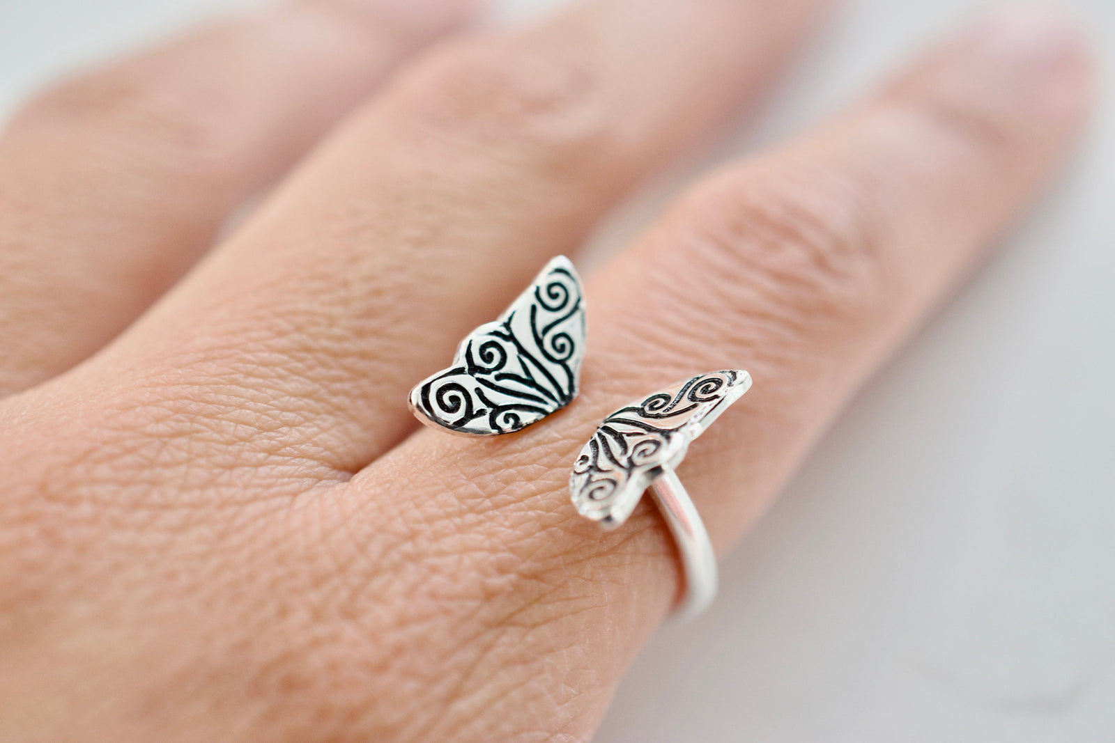 Butterfly Wing Ring - Sterling Silver Ring