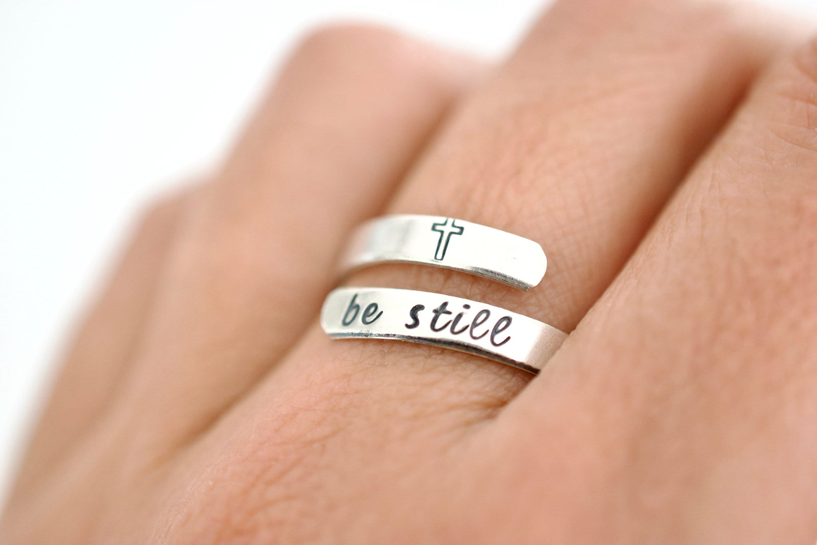 Be Still Cross Wrap Ring