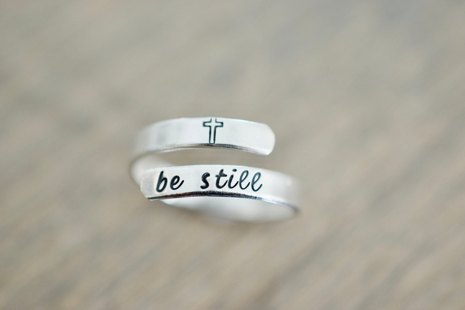 Be Still Cross Wrap Ring